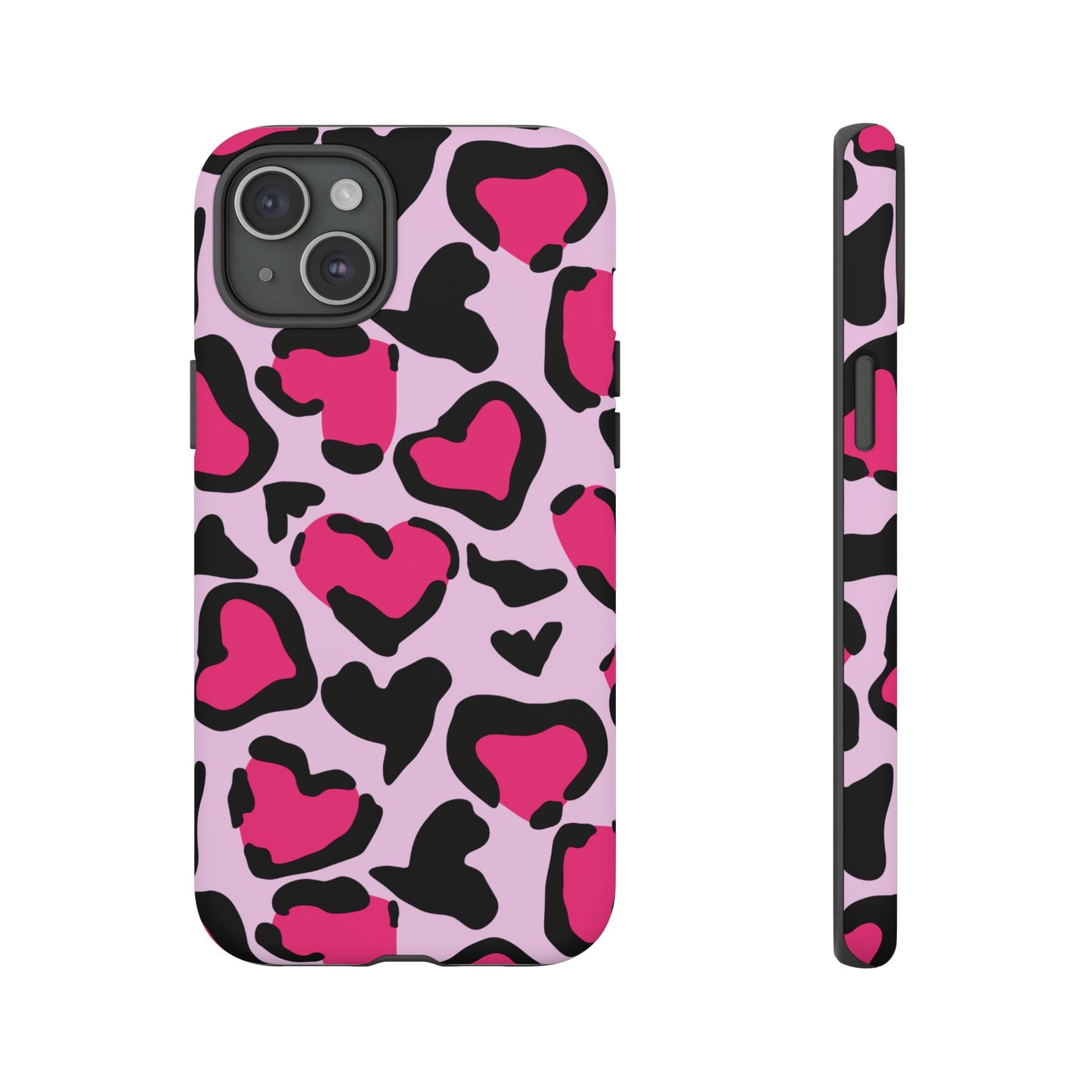 Wild Hearts Pink and Black Phone Case for iPhone and Samsung Galaxy - Season of Love Edition - KismetWonders