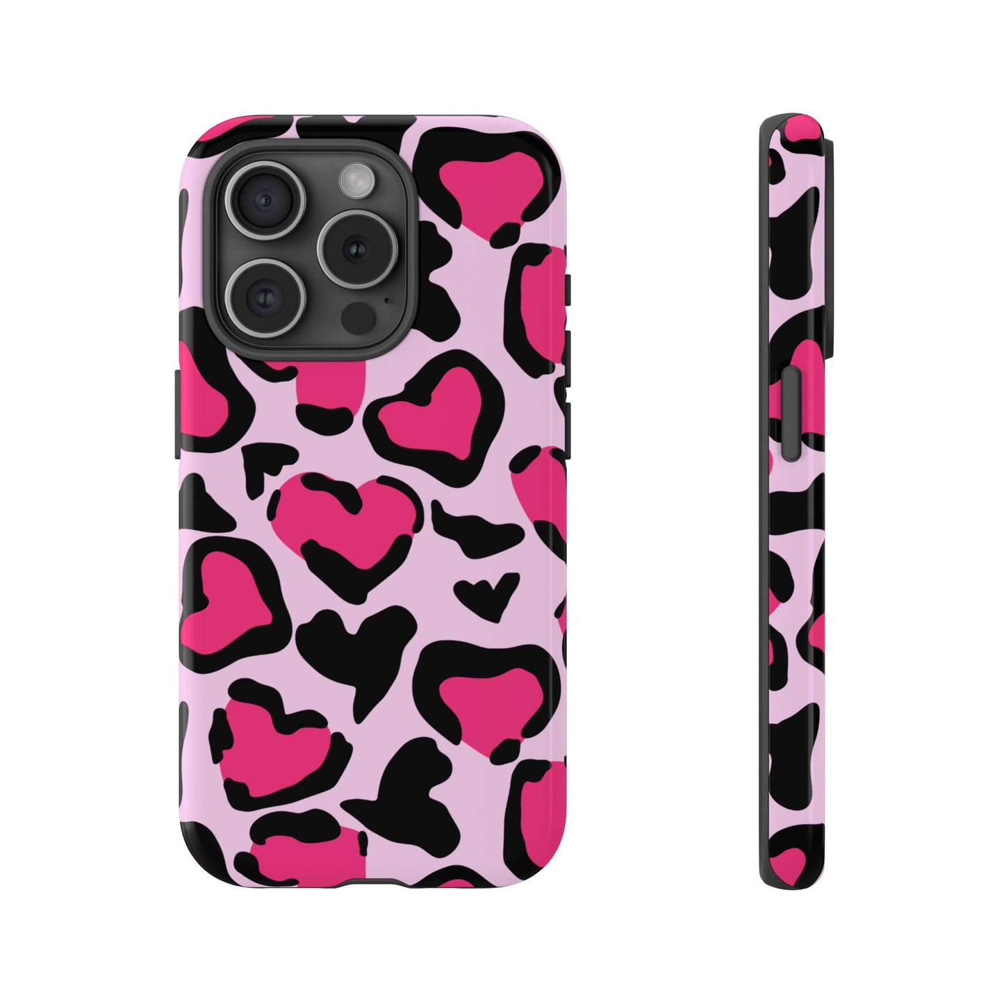 Wild Hearts Pink and Black Phone Case for iPhone and Samsung Galaxy - Season of Love Edition - KismetWonders