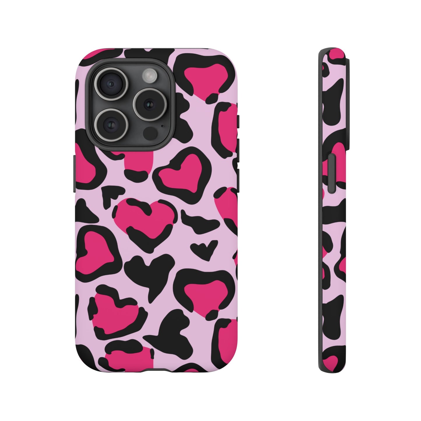 Wild Hearts Pink and Black Phone Case for iPhone and Samsung Galaxy - Season of Love Edition - KismetWonders