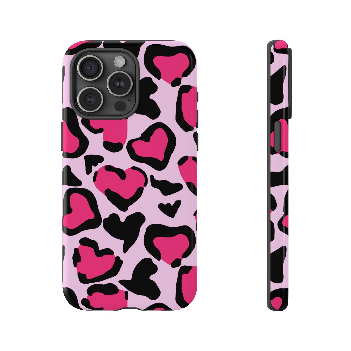 Wild Hearts Pink and Black Phone Case for iPhone and Samsung Galaxy - Season of Love Edition - KismetWonders