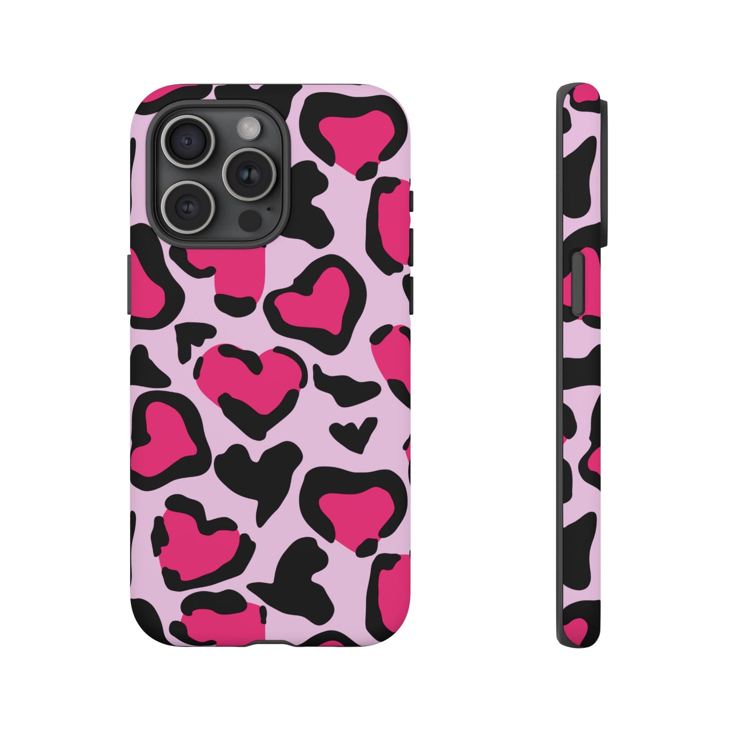 Wild Hearts Pink and Black Phone Case for iPhone and Samsung Galaxy - Season of Love Edition - KismetWonders