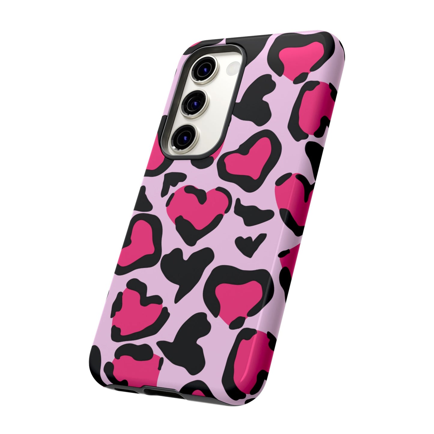 Wild Hearts Pink and Black Phone Case for iPhone and Samsung Galaxy - Season of Love Edition - KismetWonders