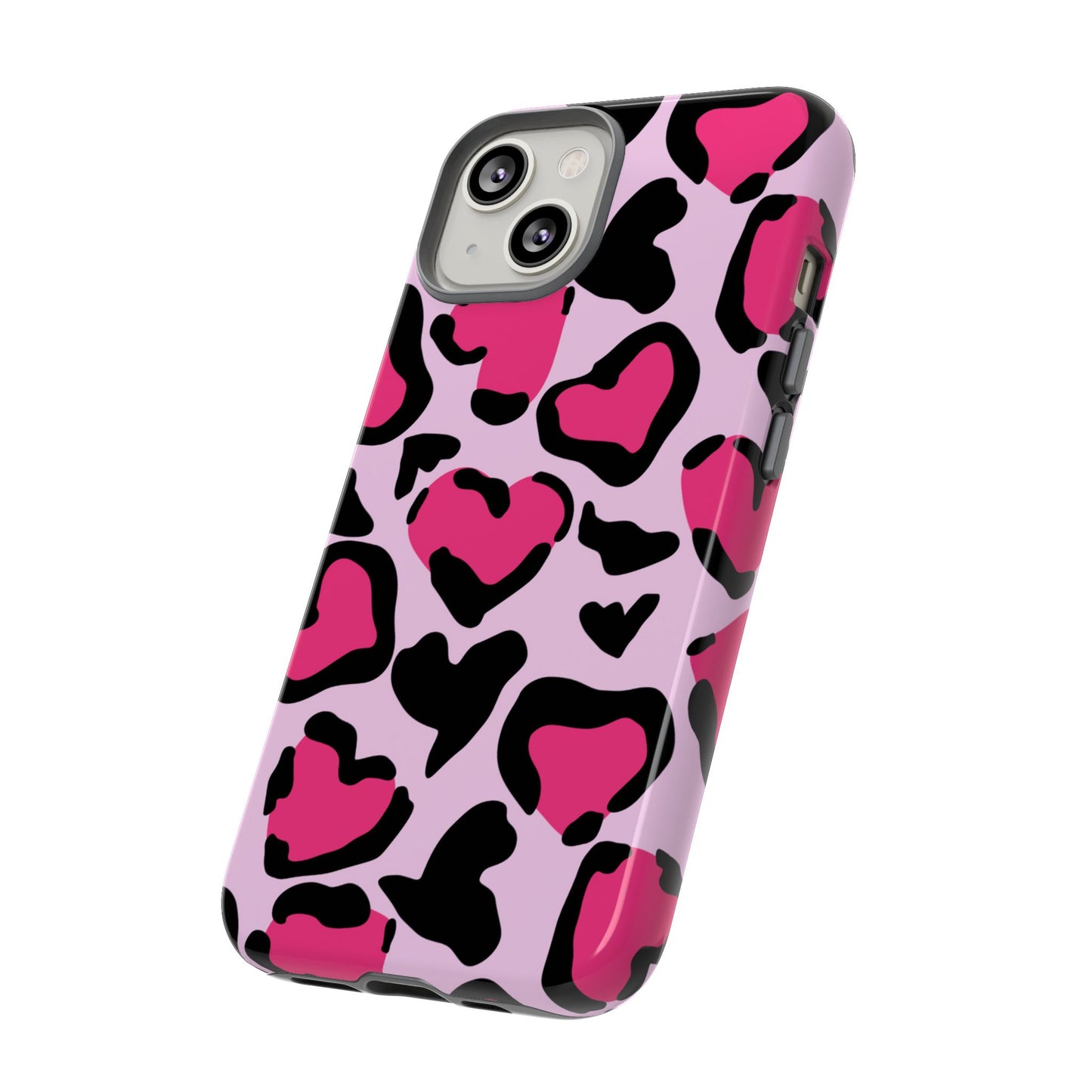 Wild Hearts Pink and Black Phone Case for iPhone and Samsung Galaxy - Season of Love Edition - KismetWonders