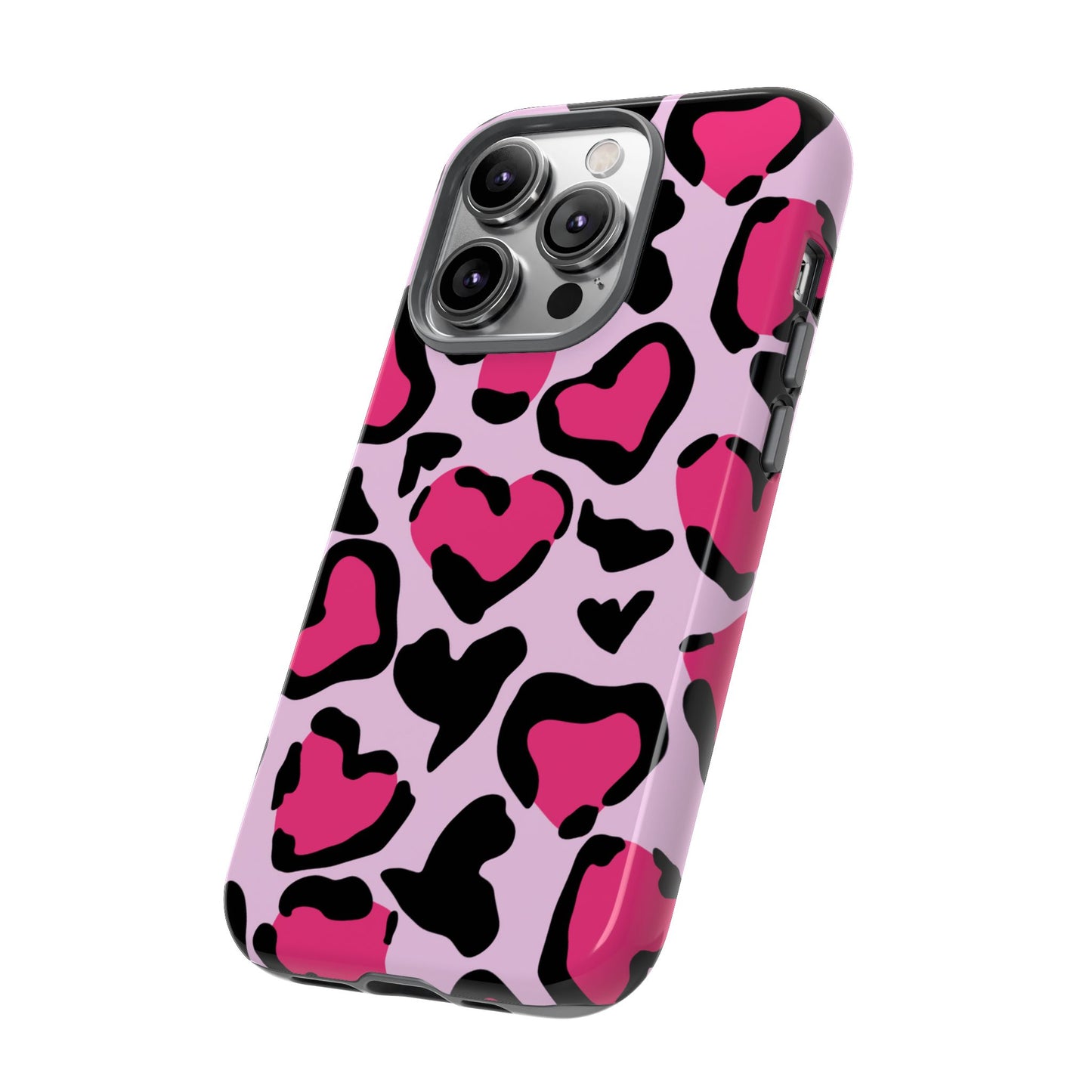 Wild Hearts Pink and Black Phone Case for iPhone and Samsung Galaxy - Season of Love Edition - KismetWonders