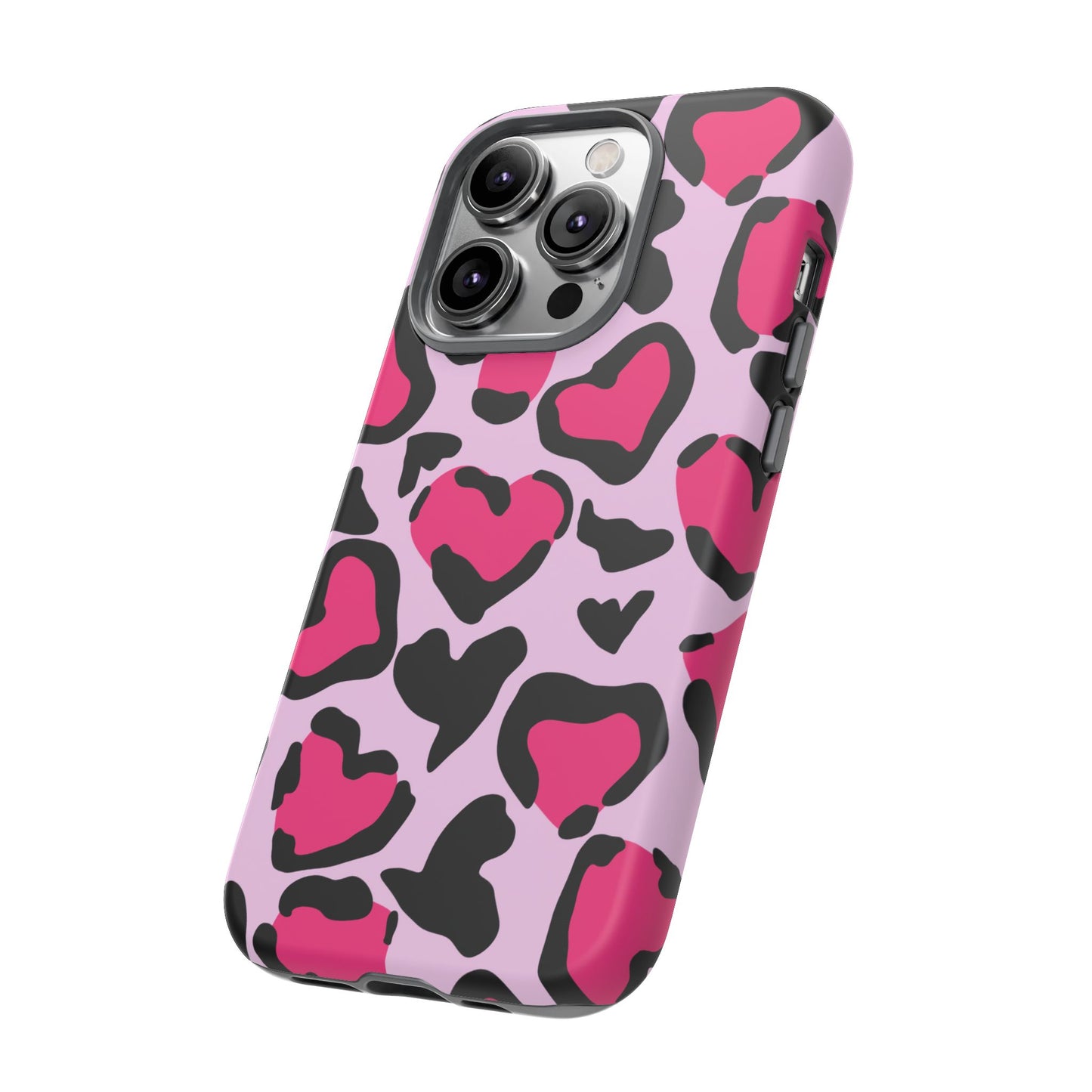 Wild Hearts Pink and Black Phone Case for iPhone and Samsung Galaxy - Season of Love Edition - KismetWonders