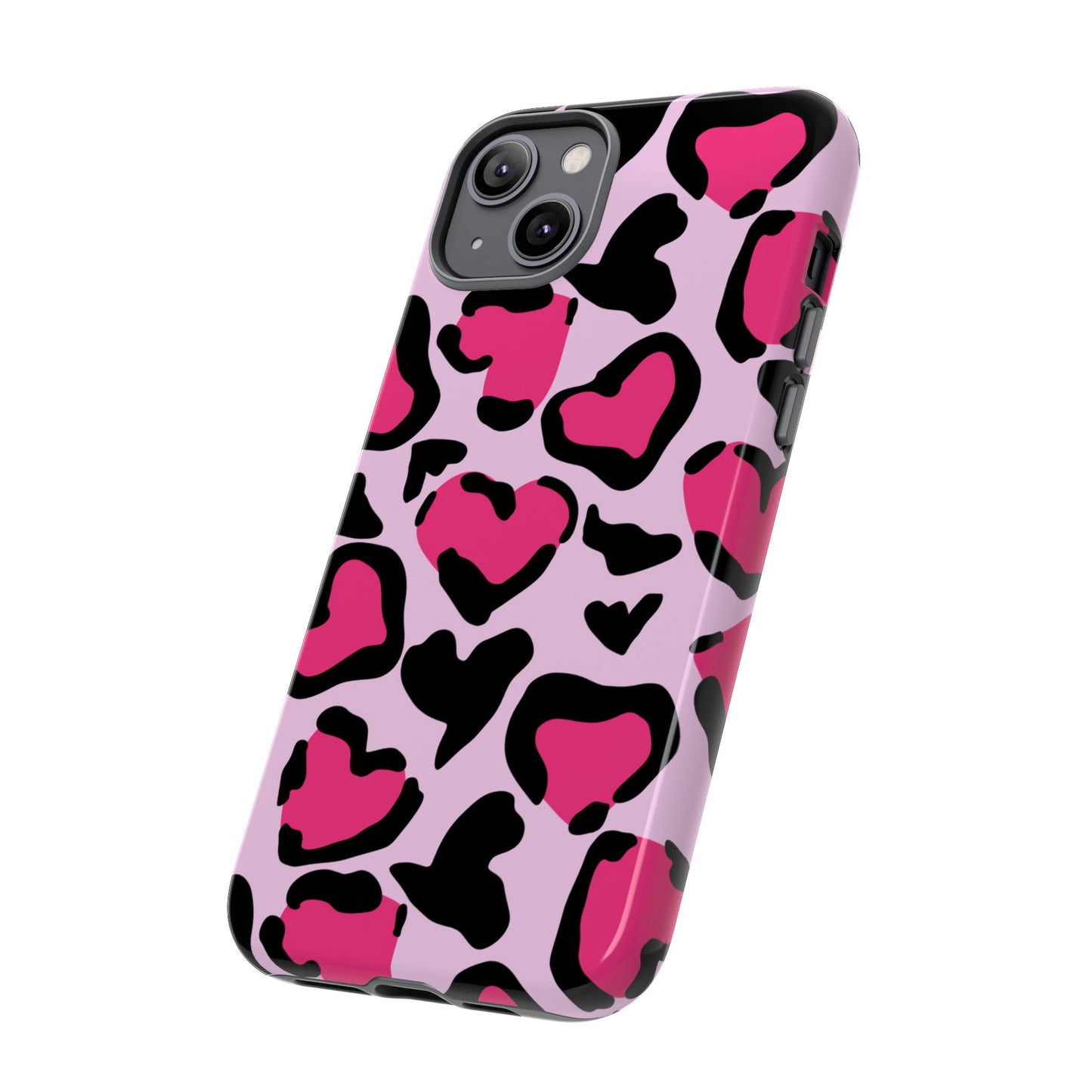 Wild Hearts Pink and Black Phone Case for iPhone and Samsung Galaxy - Season of Love Edition - KismetWonders