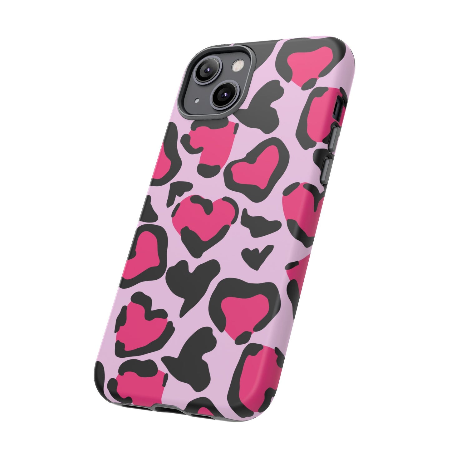 Wild Hearts Pink and Black Phone Case for iPhone and Samsung Galaxy - Season of Love Edition - KismetWonders