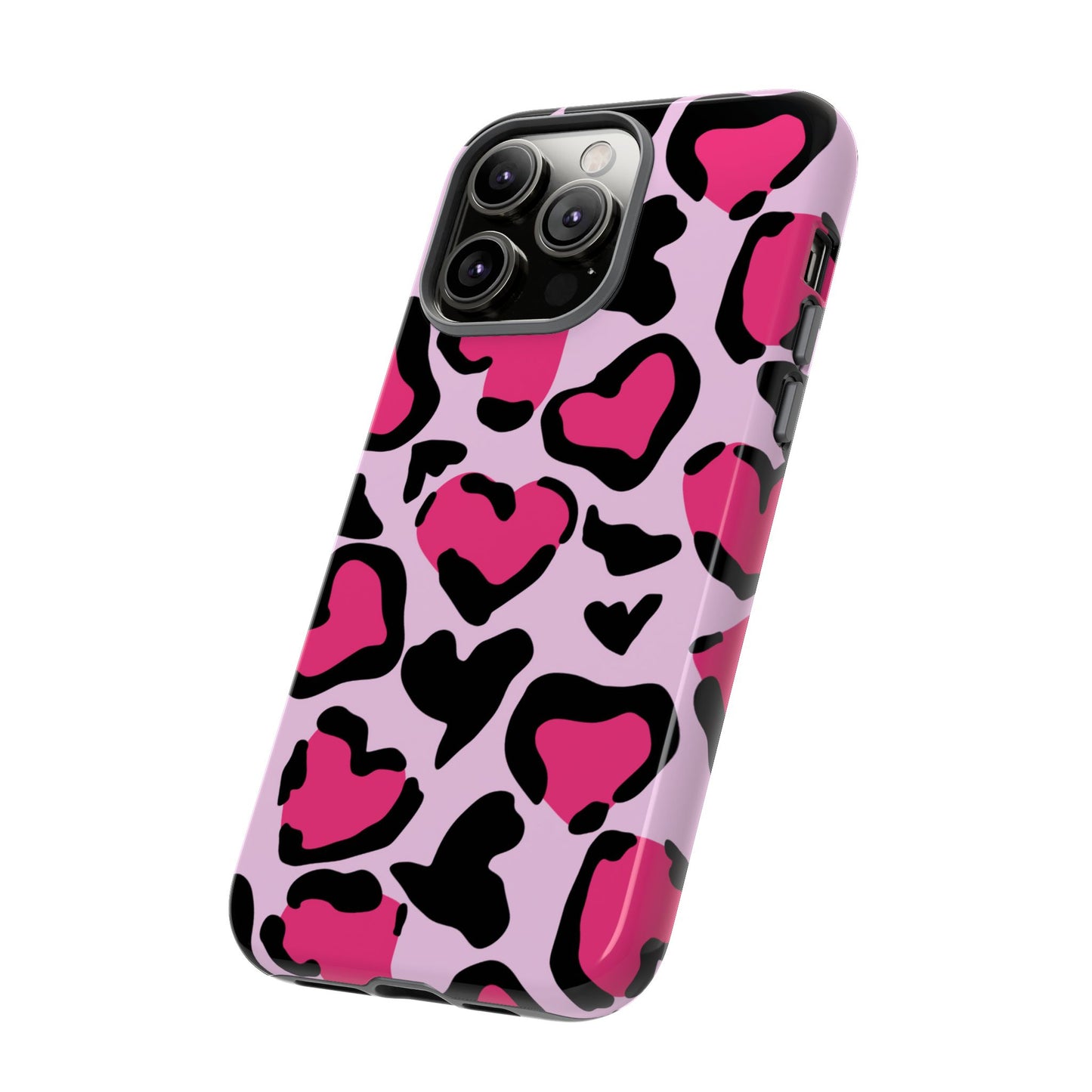 Wild Hearts Pink and Black Phone Case for iPhone and Samsung Galaxy - Season of Love Edition - KismetWonders