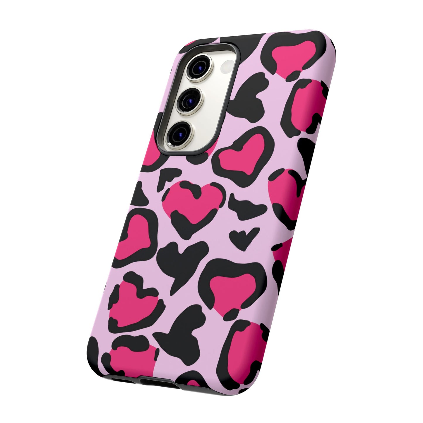 Wild Hearts Pink and Black Phone Case for iPhone and Samsung Galaxy - Season of Love Edition - KismetWonders