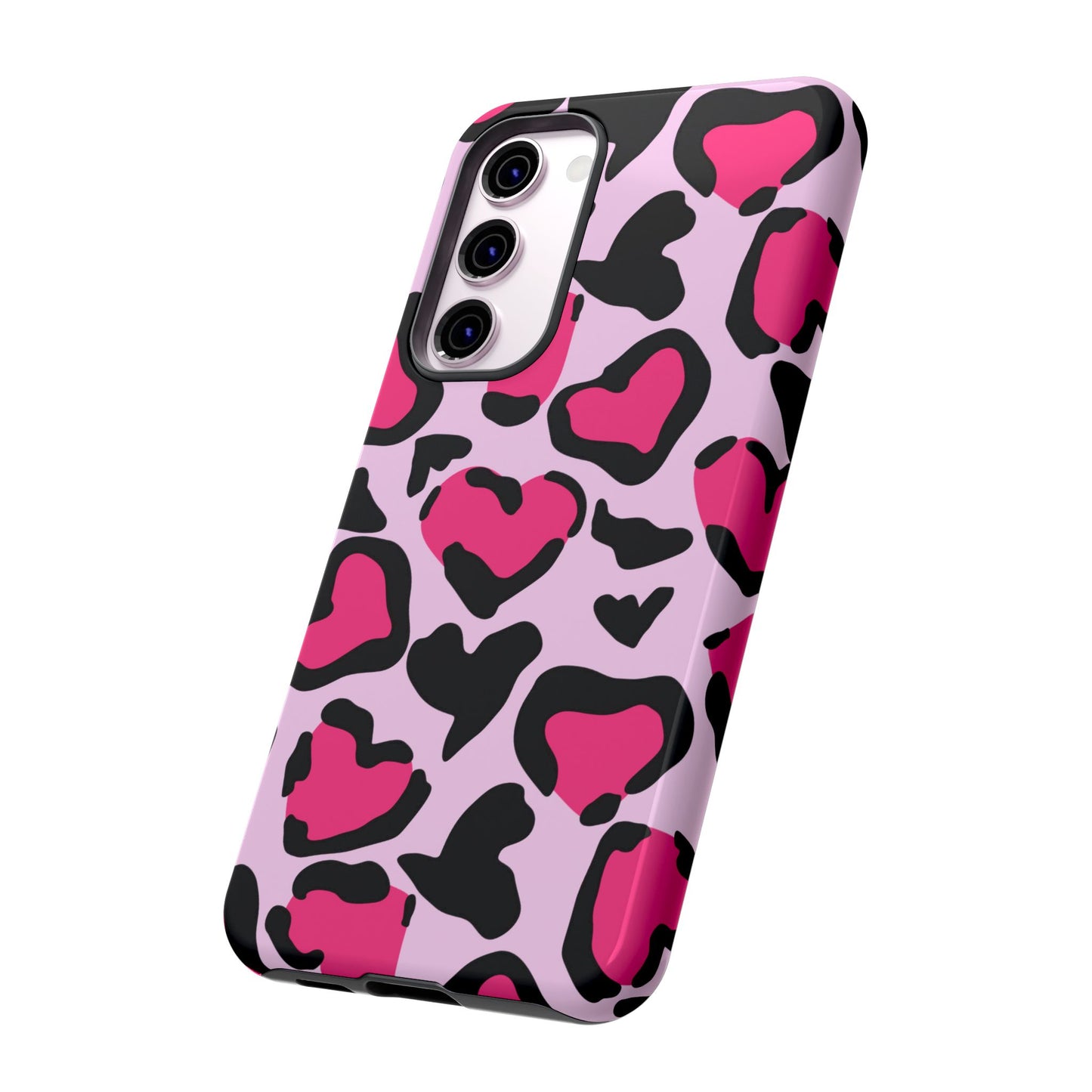 Wild Hearts Pink and Black Phone Case for iPhone and Samsung Galaxy - Season of Love Edition - KismetWonders