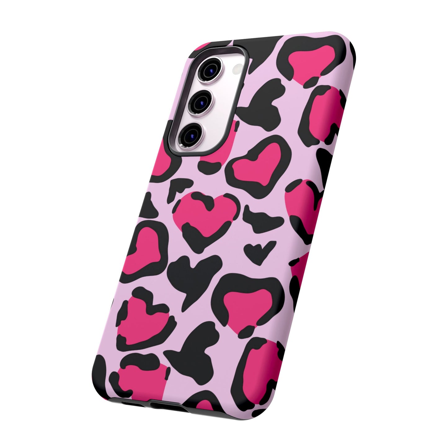 Wild Hearts Pink and Black Phone Case for iPhone and Samsung Galaxy - Season of Love Edition - KismetWonders