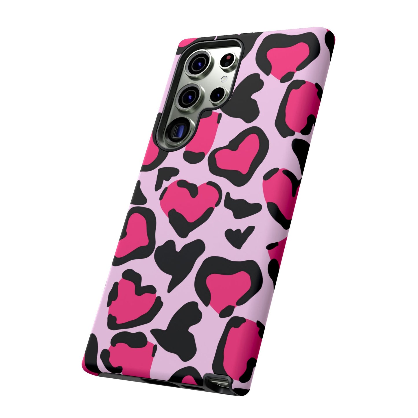 Wild Hearts Pink and Black Phone Case for iPhone and Samsung Galaxy - Season of Love Edition - KismetWonders