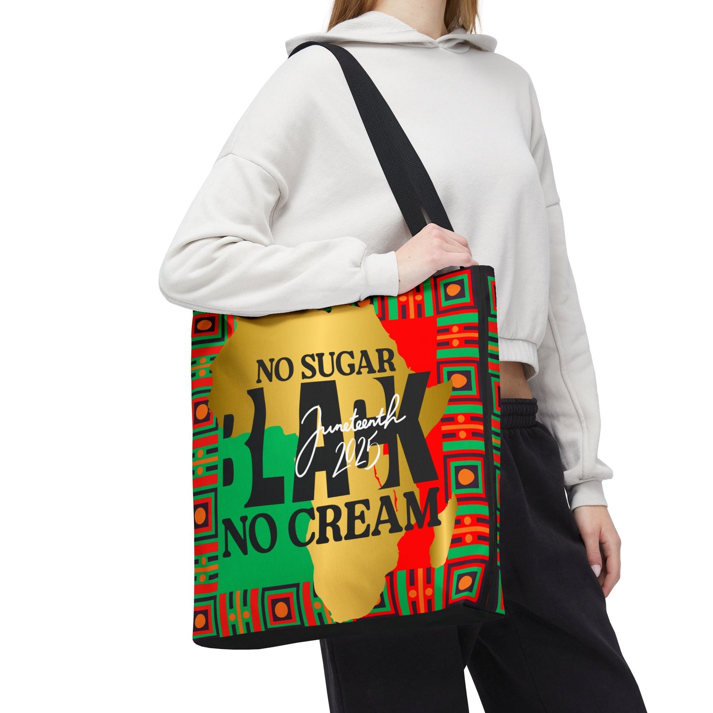 Juneteenth Inspired Tote Bag - 'No Sugar, Black No Cream' Design