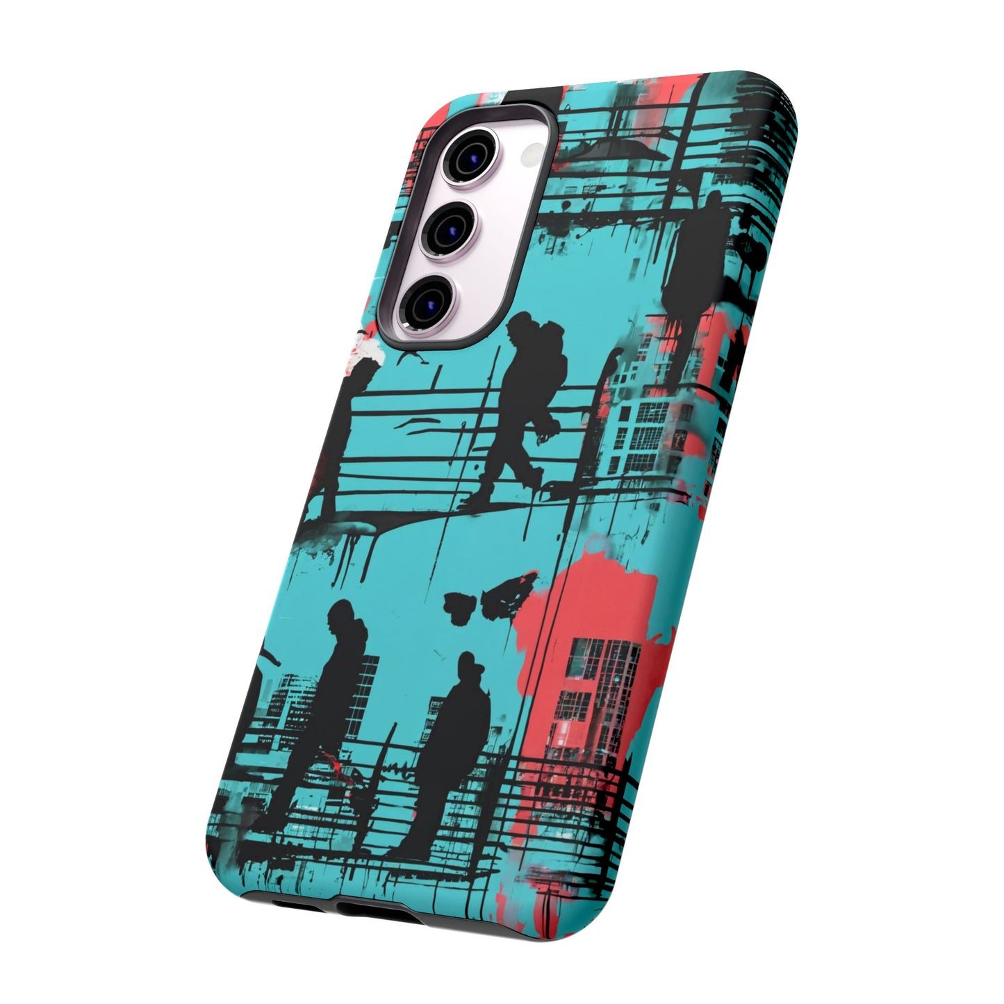 Graffiti Urban Phone Case - City Silhouettes Cool Cover for iPhone 15-11 and Samsung Galaxy 24-10