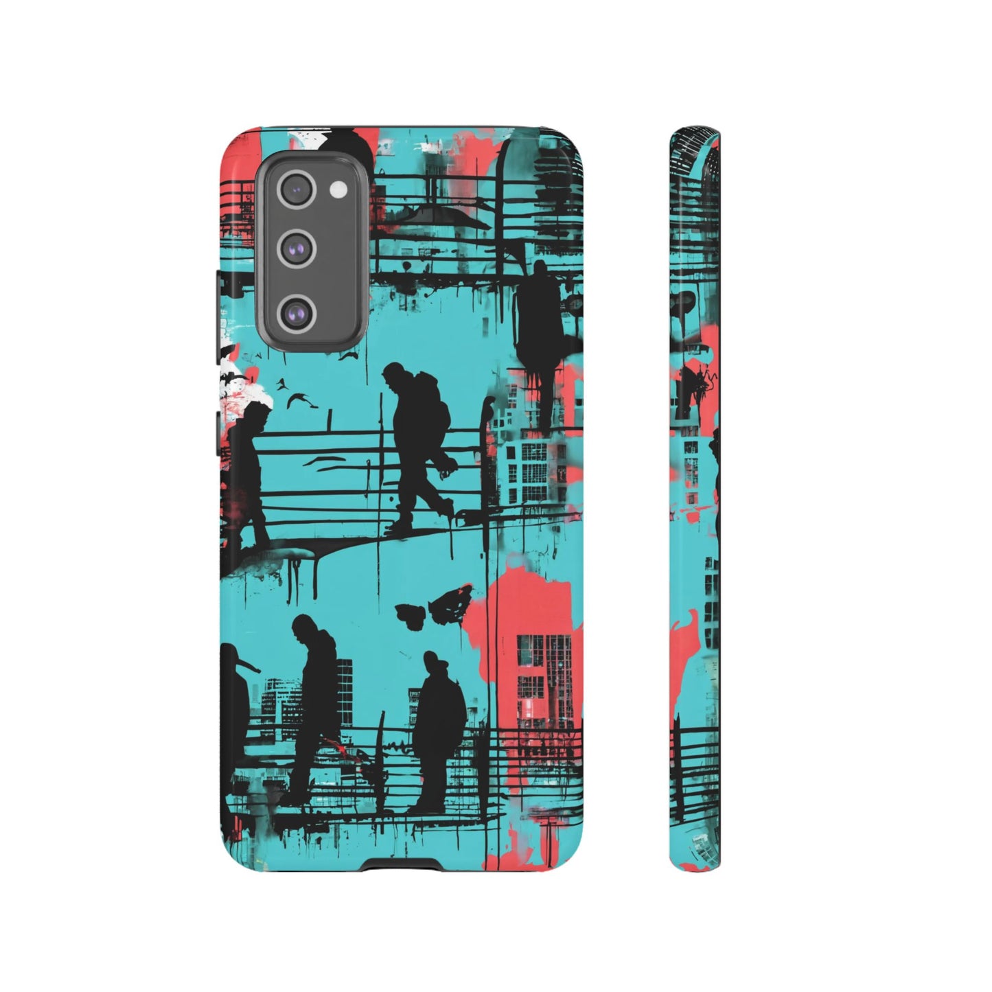 Graffiti Urban Phone Case - City Silhouettes Cool Cover for iPhone 15-11 and Samsung Galaxy 24-10