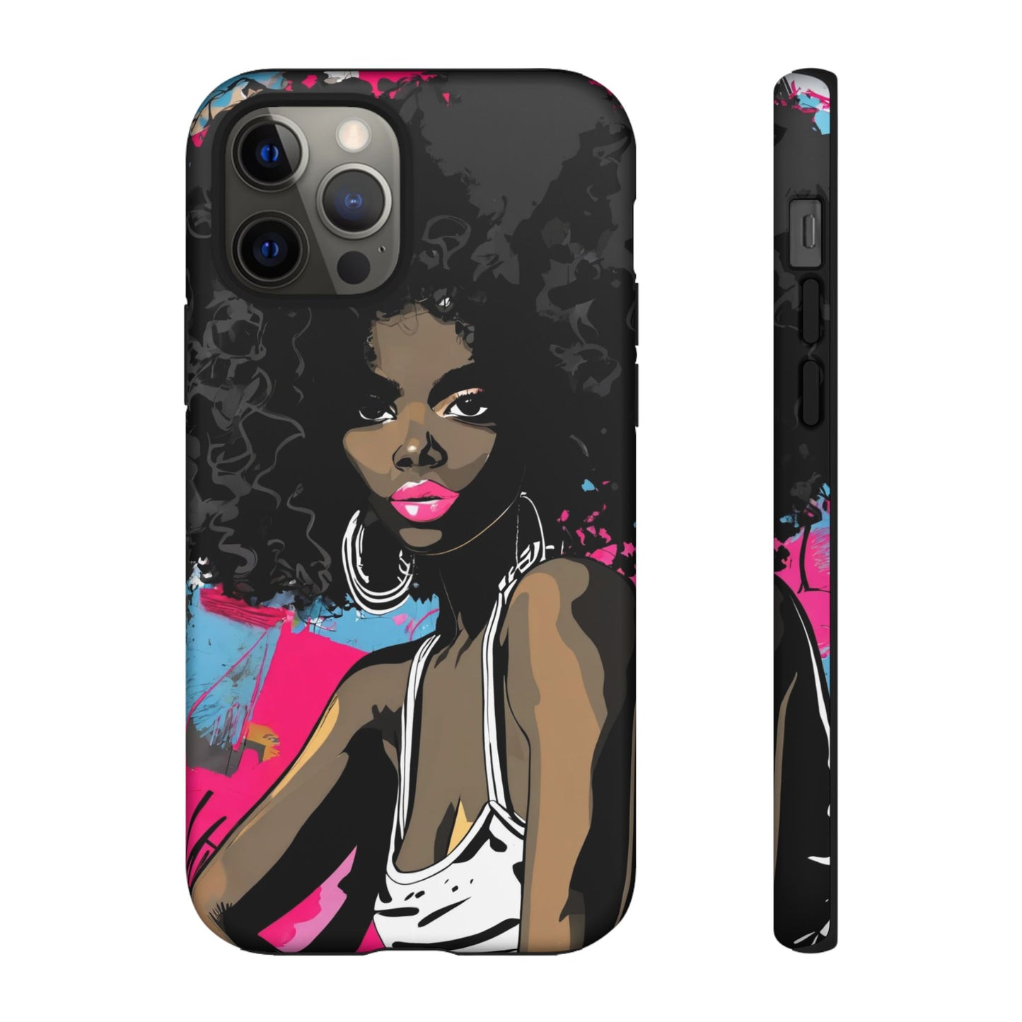 Chic AFRO Phone Case Cover - Stylish Graffiti Art Design for iPhone & Samsung