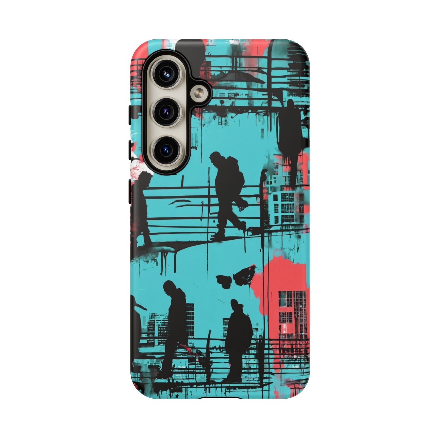 Graffiti Urban Phone Case - City Silhouettes Cool Cover for iPhone 15-11 and Samsung Galaxy 24-10