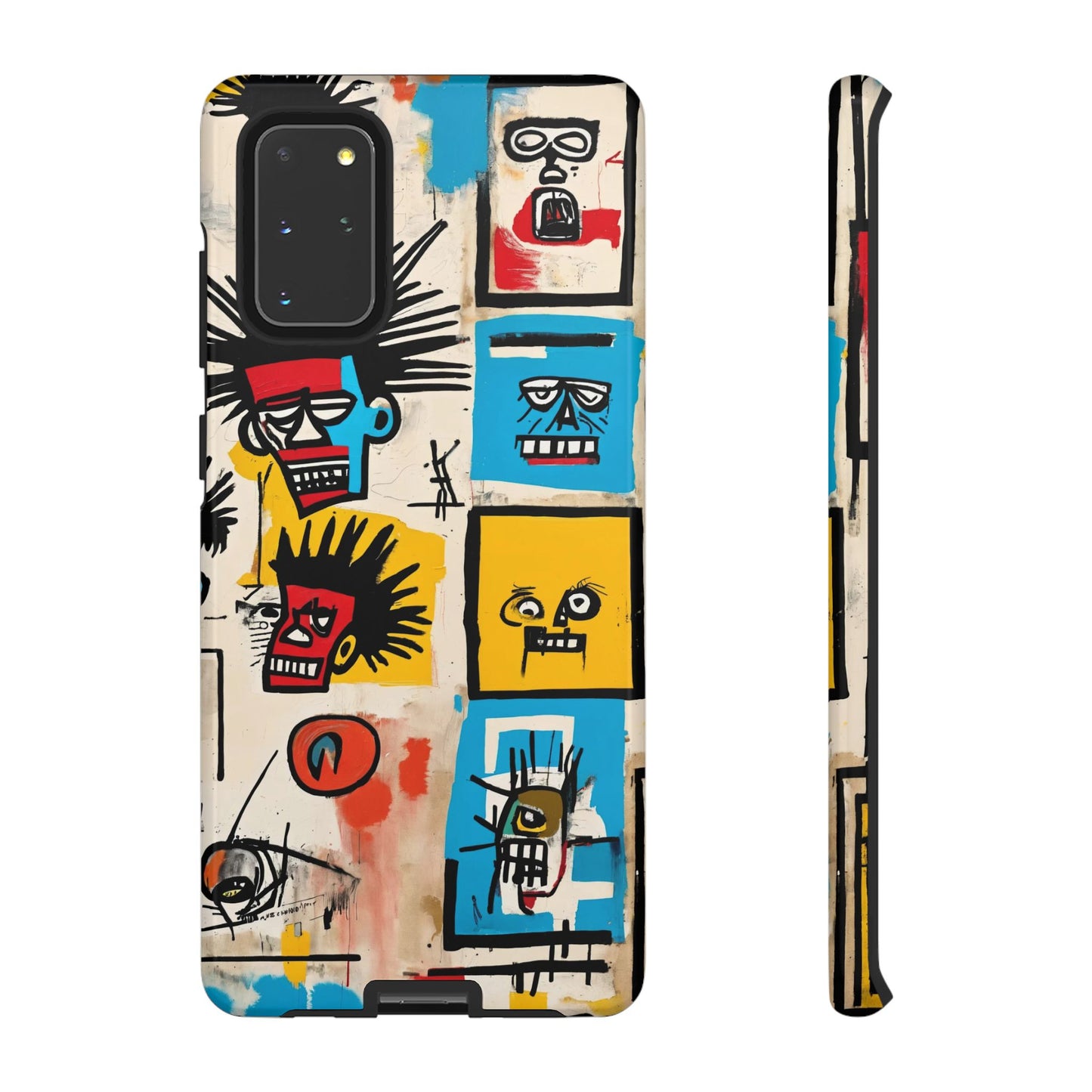 Unique Basquiat-Inspired Phone Case - Colorful Art Graffiti Cover for iPhone 15-11 & Samsung 24-10