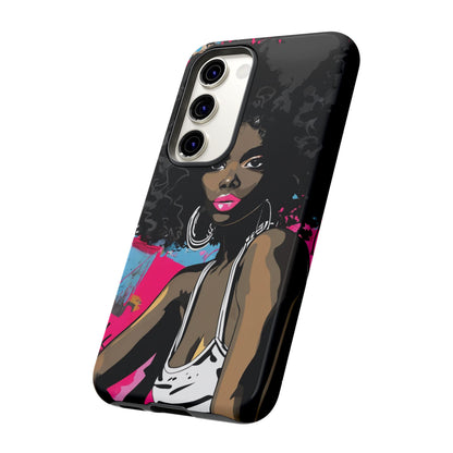 Chic AFRO Phone Case Cover - Stylish Graffiti Art Design for iPhone & Samsung