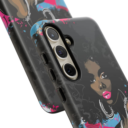 Chic AFRO Phone Case Cover - Stylish Graffiti Art Design for iPhone & Samsung