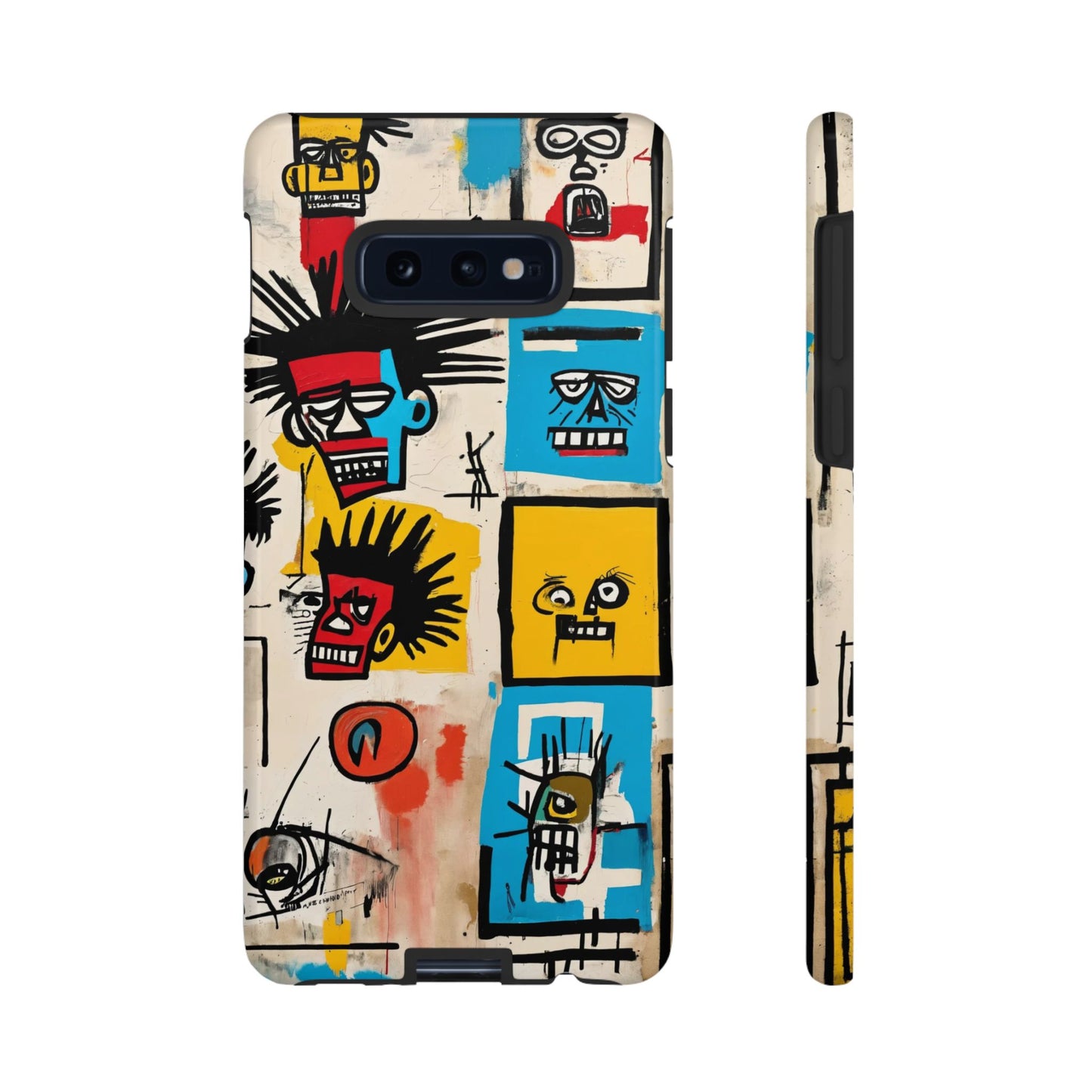 Unique Basquiat-Inspired Phone Case - Colorful Art Graffiti Cover for iPhone 15-11 & Samsung 24-10