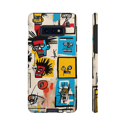 Unique Basquiat-Inspired Phone Case - Colorful Art Graffiti Cover for iPhone 15-11 & Samsung 24-10