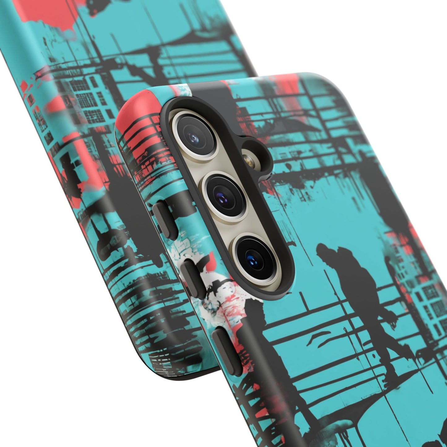 Graffiti Urban Phone Case - City Silhouettes Cool Cover for iPhone 15-11 and Samsung Galaxy 24-10