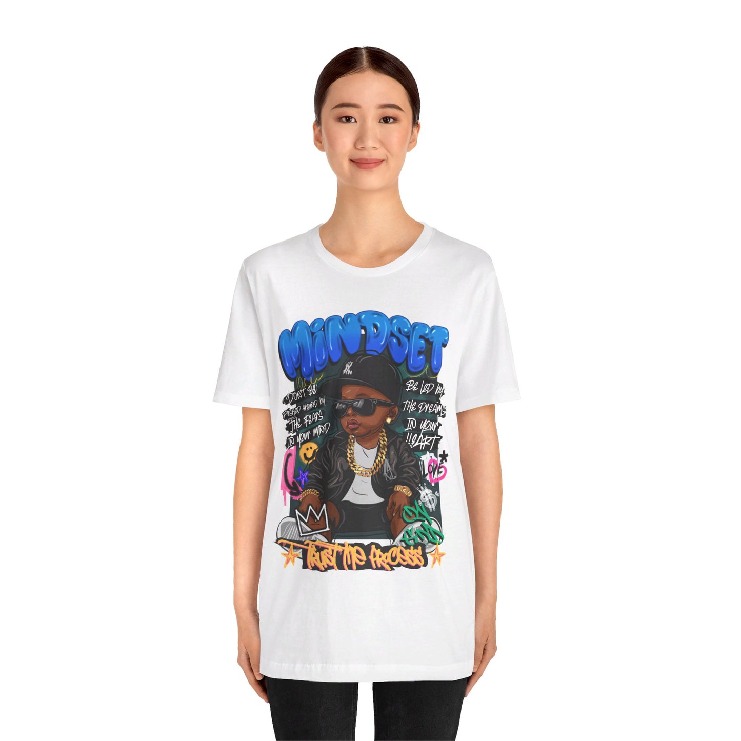 Graffiti Art Tee with Inspiring Quote | Unisex Street Style Shirt for Men and Women