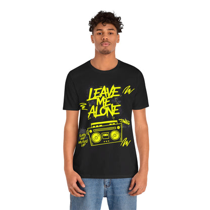 Vibrant Music Statement Tee - 'Leave Me Alone' & 'Turn Up My Music' - Unisex