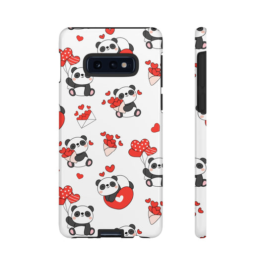 Panda Bear Heart Phone Case - Cute Cover for iPhone/Samsung Galaxy - Perfect for Panda Lovers!