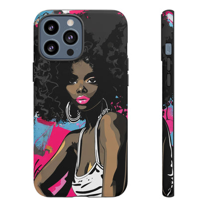 Chic AFRO Phone Case Cover - Stylish Graffiti Art Design for iPhone & Samsung