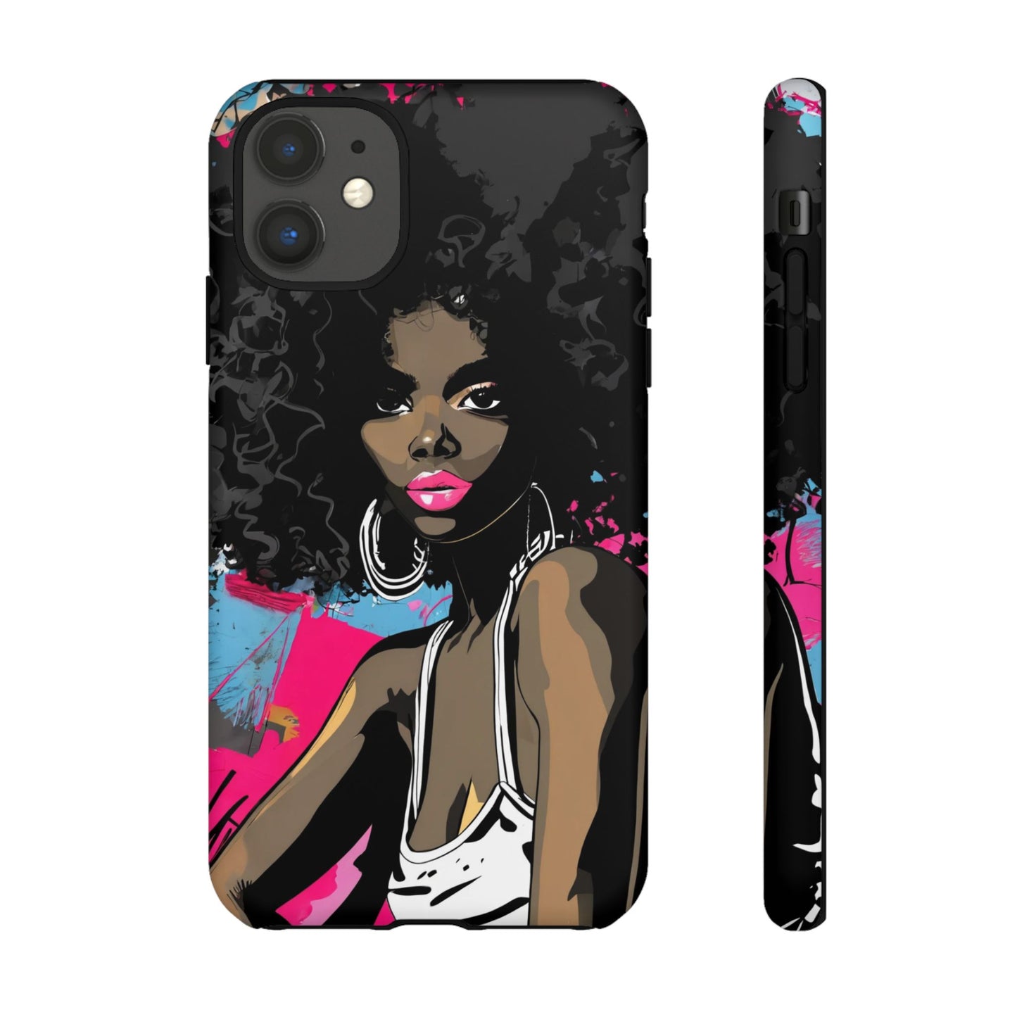 Chic AFRO Phone Case Cover - Stylish Graffiti Art Design for iPhone & Samsung