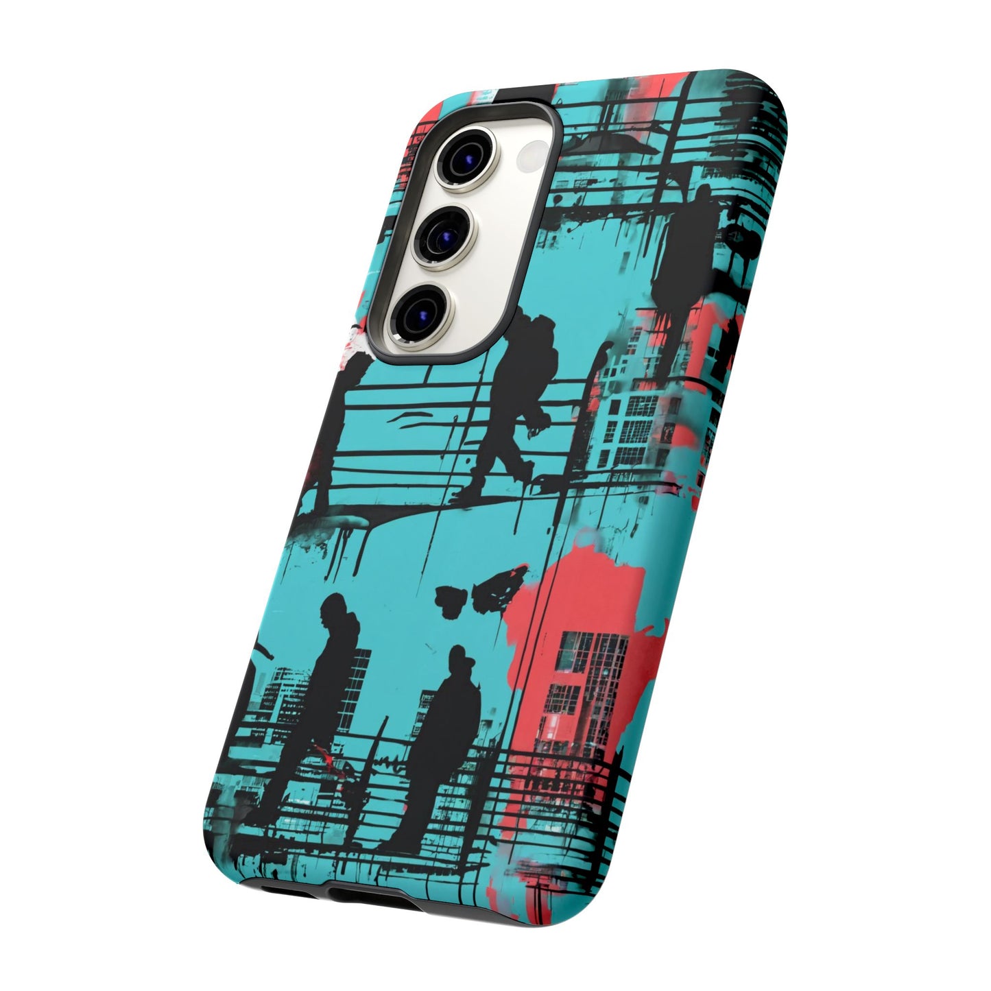Graffiti Urban Phone Case - City Silhouettes Cool Cover for iPhone 15-11 and Samsung Galaxy 24-10