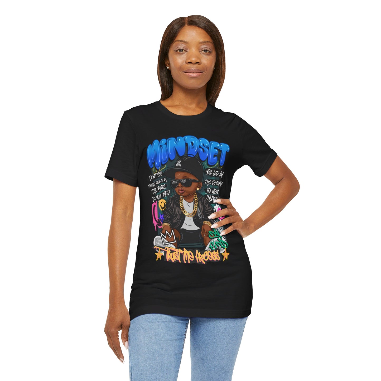 Graffiti Art Tee with Inspiring Quote | Unisex Street Style Shirt for Men and Women