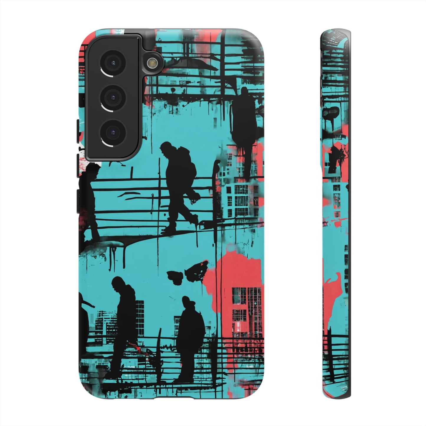 Graffiti Urban Phone Case - City Silhouettes Cool Cover for iPhone 15-11 and Samsung Galaxy 24-10