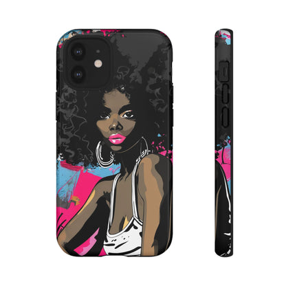 Chic AFRO Phone Case Cover - Stylish Graffiti Art Design for iPhone & Samsung