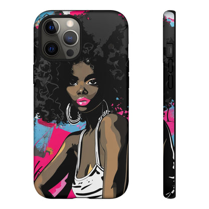 Chic AFRO Phone Case Cover - Stylish Graffiti Art Design for iPhone & Samsung