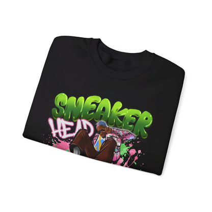 Sneaker Head Graffiti Style Sweatshirt - Bold Pink and Green Font - Street Style Fashion