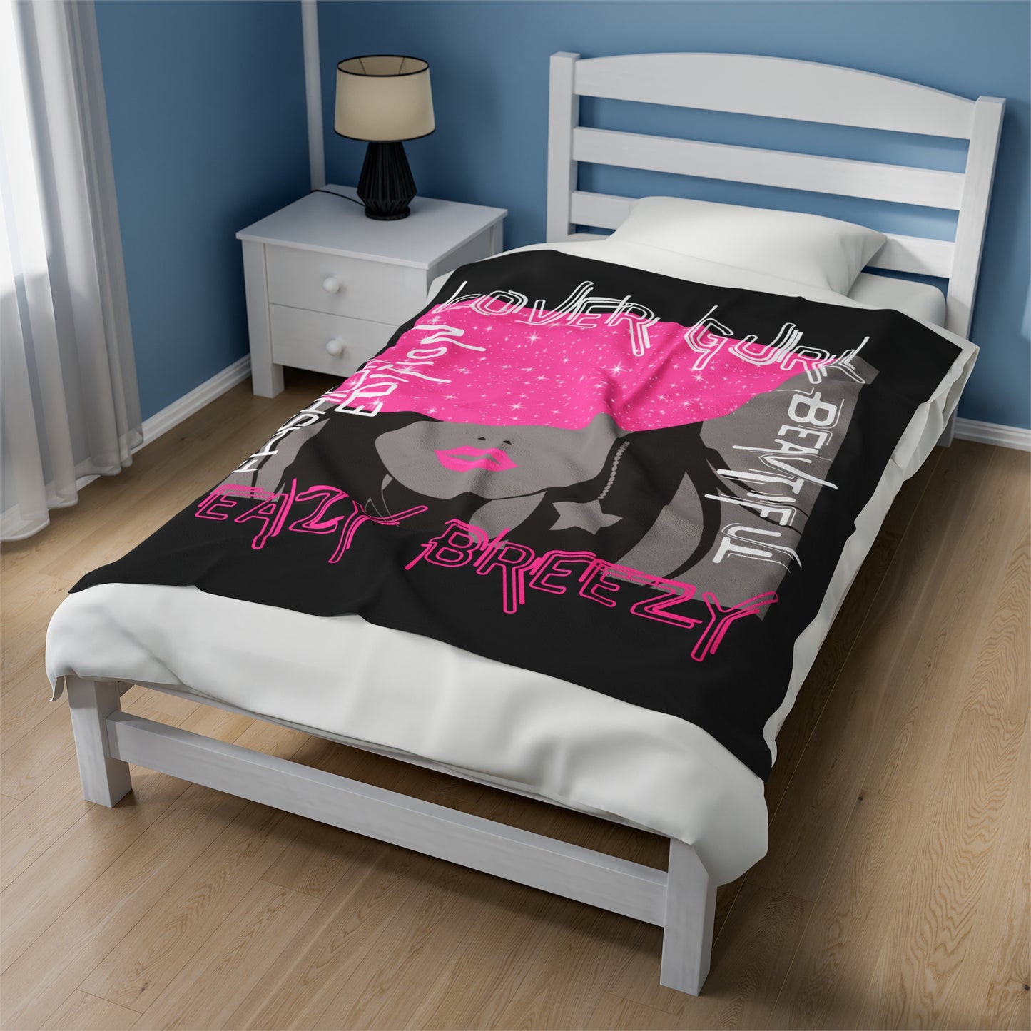 Own an Original: Black Cover Gurl Plush Blanket - Fashion Edition, Beautiful, Trendy Font, Perfect for Fashion-Forward Fashionistas