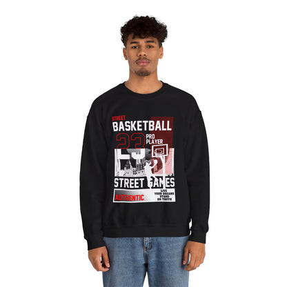 City Street Games Sweatshirt - Red, Black, White Urban Style
