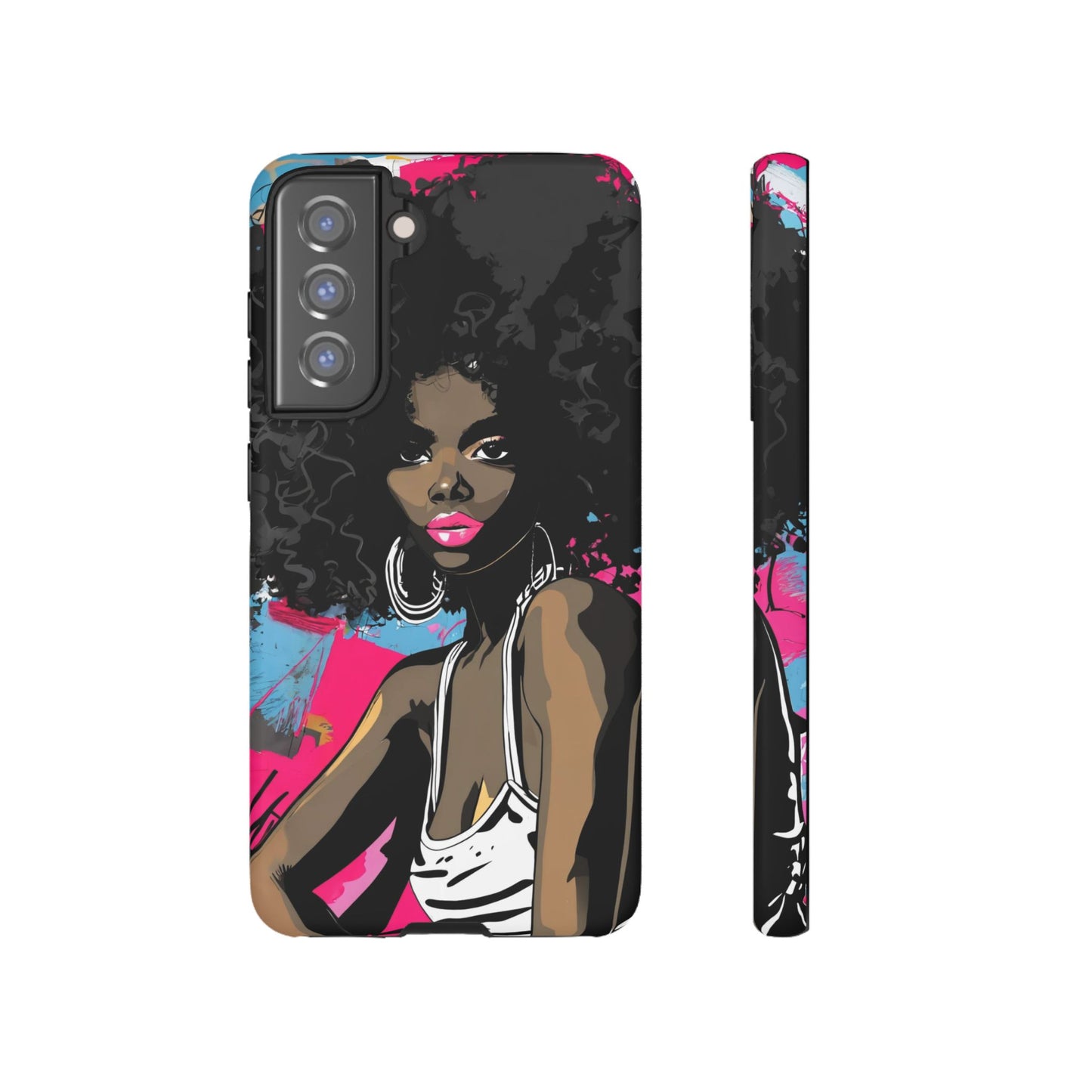 Chic AFRO Phone Case Cover - Stylish Graffiti Art Design for iPhone & Samsung