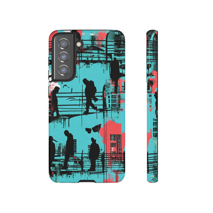 Graffiti Urban Phone Case - City Silhouettes Cool Cover for iPhone 15-11 and Samsung Galaxy 24-10