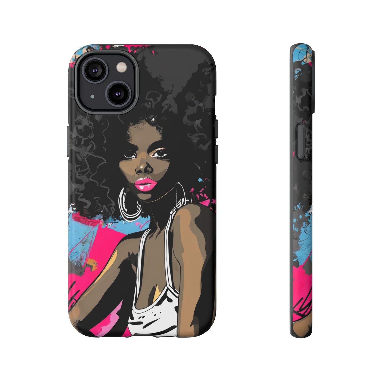 Chic AFRO Phone Case Cover - Stylish Graffiti Art Design for iPhone & Samsung