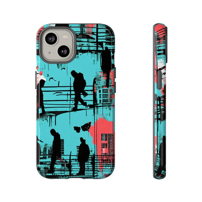 Graffiti Urban Phone Case - City Silhouettes Cool Cover for iPhone 15-11 and Samsung Galaxy 24-10