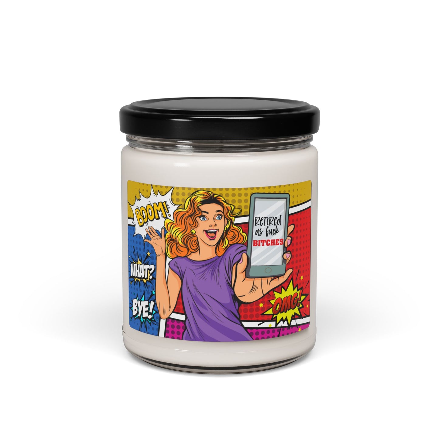 Retired as Hell Scented Soy Candle - Fun & Playful Gift for Friends