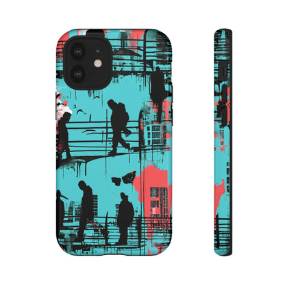 Graffiti Urban Phone Case - City Silhouettes Cool Cover for iPhone 15-11 and Samsung Galaxy 24-10