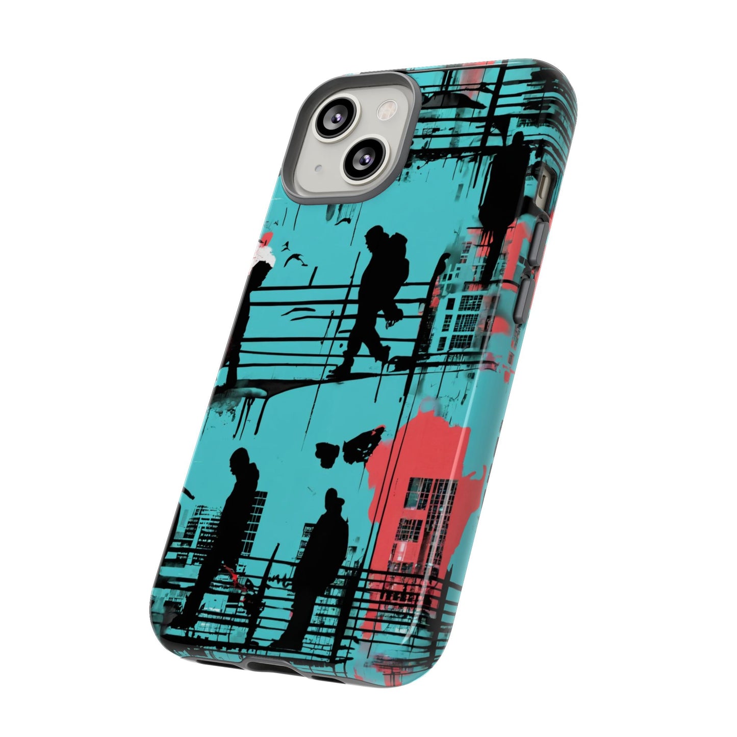 Graffiti Urban Phone Case - City Silhouettes Cool Cover for iPhone 15-11 and Samsung Galaxy 24-10