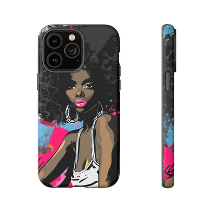 Chic AFRO Phone Case Cover - Stylish Graffiti Art Design for iPhone & Samsung