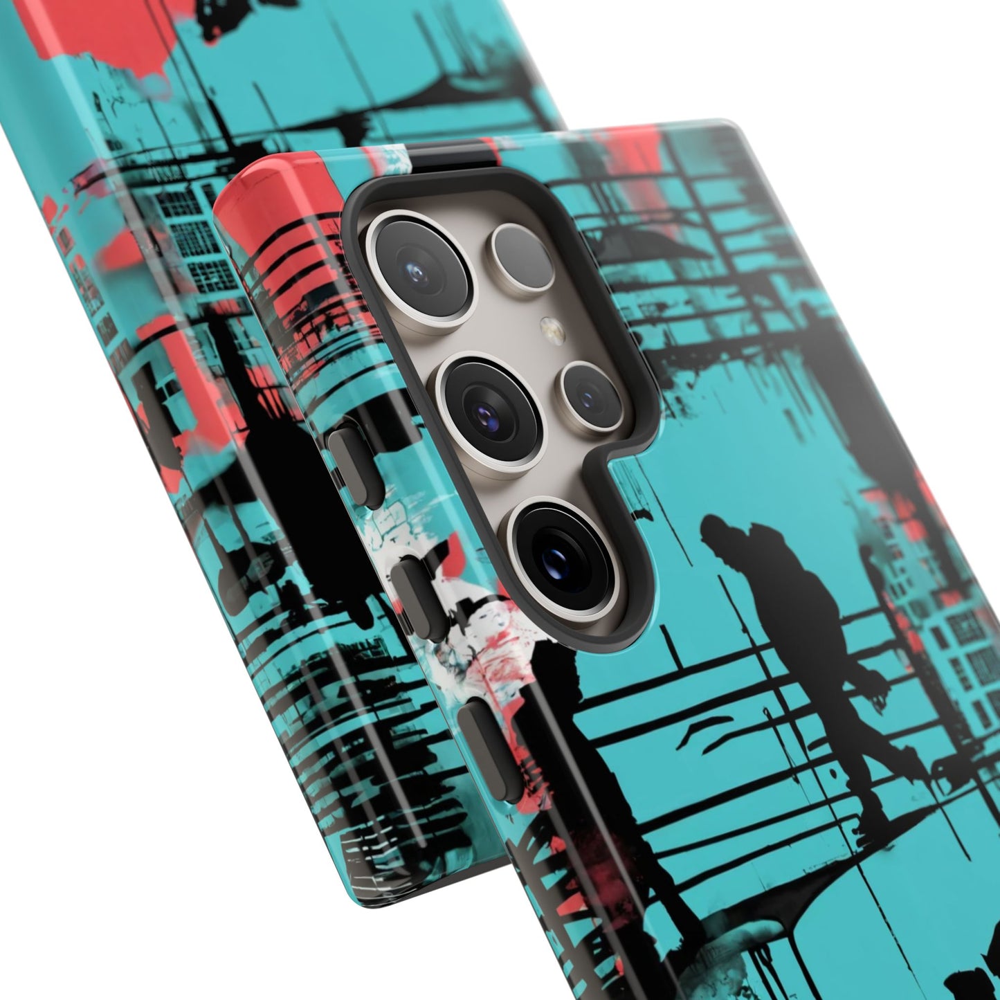 Graffiti Urban Phone Case - City Silhouettes Cool Cover for iPhone 15-11 and Samsung Galaxy 24-10