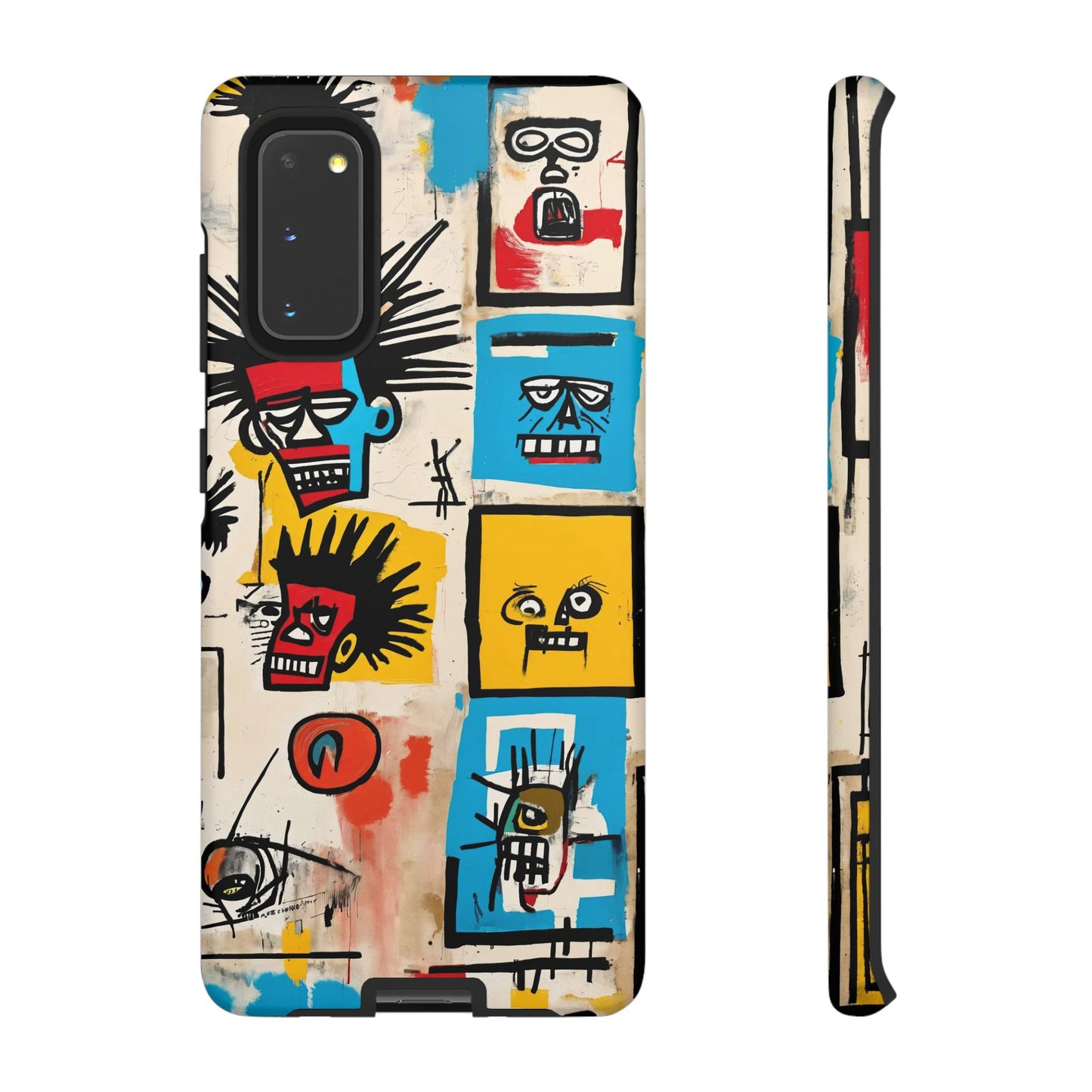 Unique Basquiat-Inspired Phone Case - Colorful Art Graffiti Cover for iPhone 15-11 & Samsung 24-10